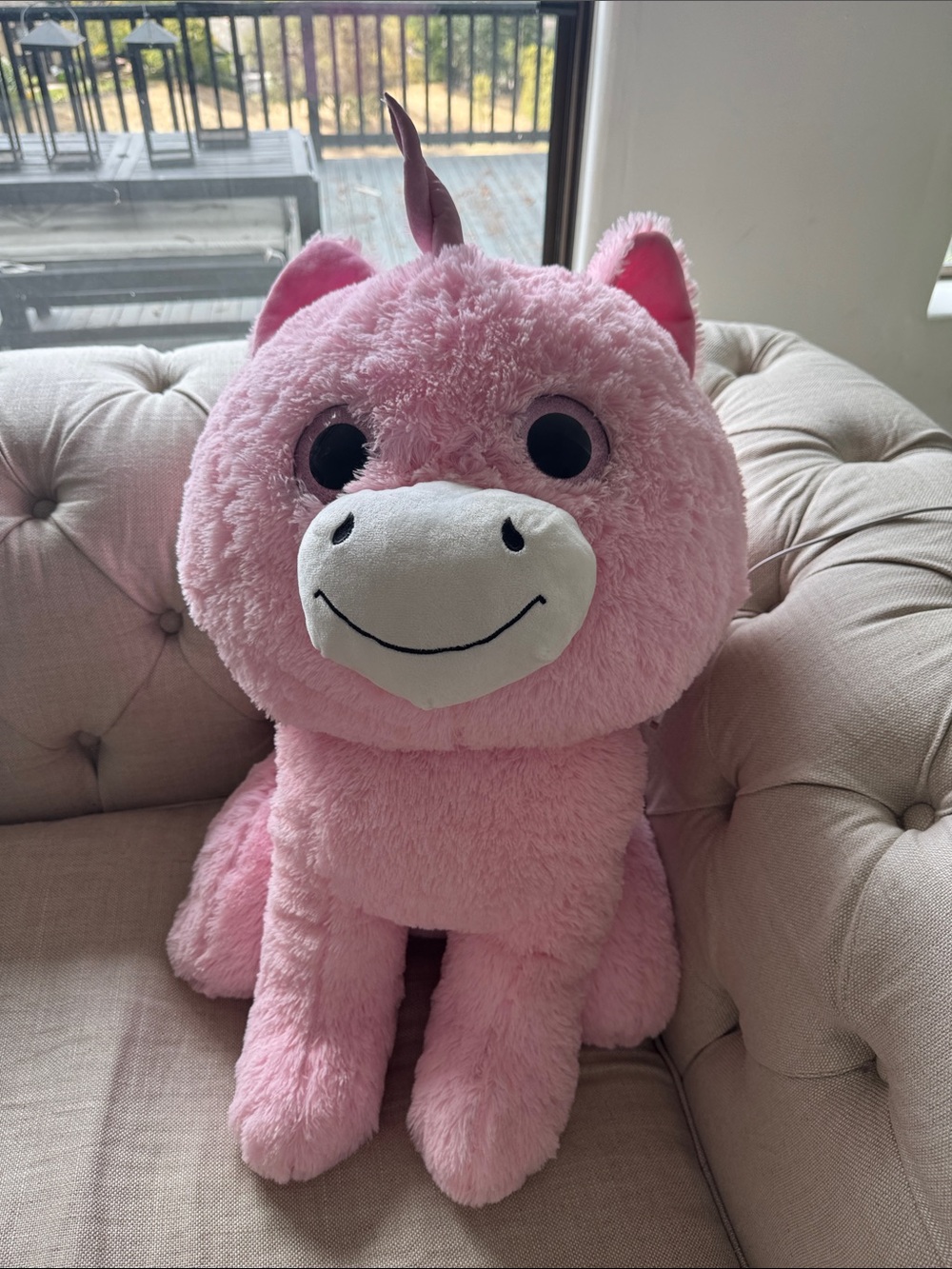 Plush Pink Unicorn - Soft Pet Cuddle Plush